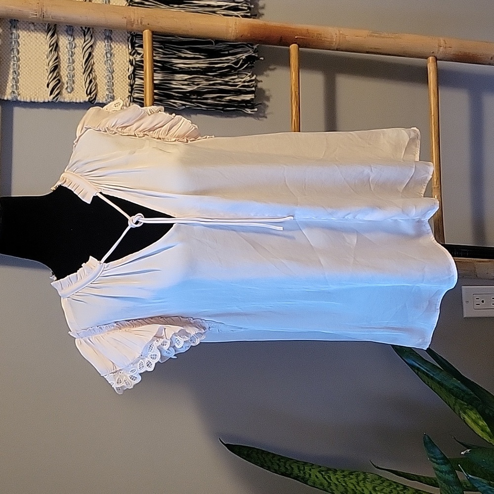 Current Air Split Neck Blouse